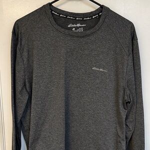 Eddie Bauer Men's Charcoal Long Sleeve Tee